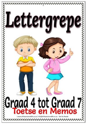 Graad 4 - Graad 7 - Lettergrepe - Opsomming, 4 Toetse + Memos
