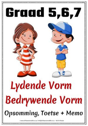 Graad 5, 6 ,7 - Lydende en Bedrywende Vorm, Opsomming