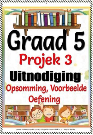 Graad 5 Projek 3 - Uitnodiging - Opsomming - Voorbeeld - Oefen Toets
