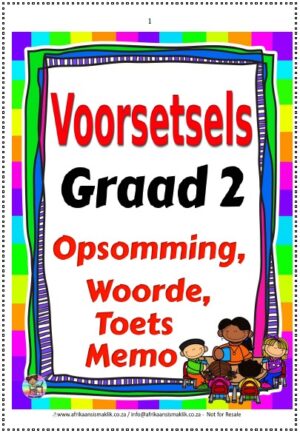 Graad 2 PDF Voorsetsels Opsomming Woorde Toets en Memo