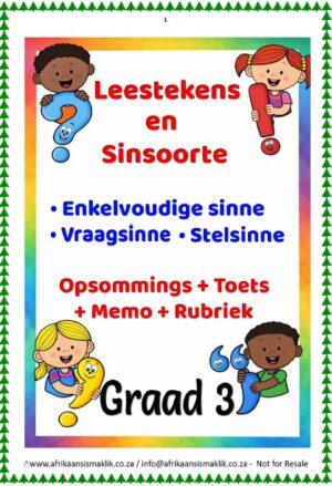 Graad 3 Leestekens en Sinsoorte