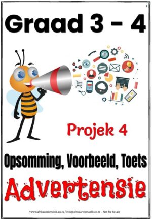 Graad 3,4 Advertensie Opsomming, Voorbeeld, Toets