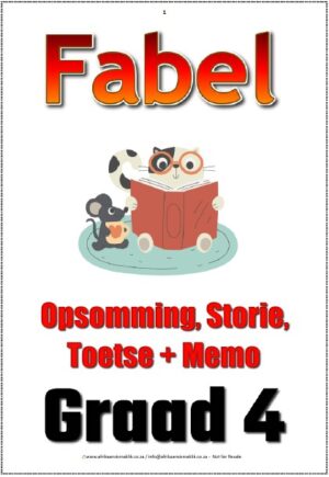 Graad 4 - PDF - Fabel - Die Skilpad en die Haas + Storie + Vrae + Memo + Skryfwerk + Rubriek