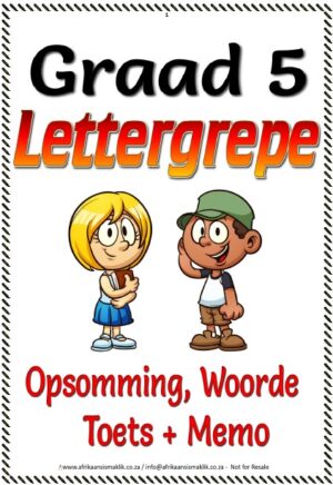 Graad 5 Lettergrepe Ã¢â‚¬â€œ Opsomming Woorde Toets + Memo