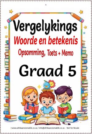 Graad 5 Vergelykings