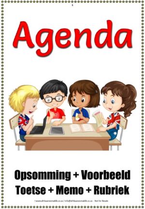 Graad 5, 6, 7 Agenda Opsomming Voorbeeld Toetse Memo Rubriek