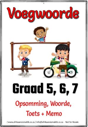 Graad 5 6 7 Voegwoorde Opsomming Woorde Toets Memo