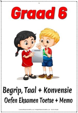 Graad 6 PDF - Begrip, Taal, Konvensie Oefen Eksamen 2, Toetse + Memo