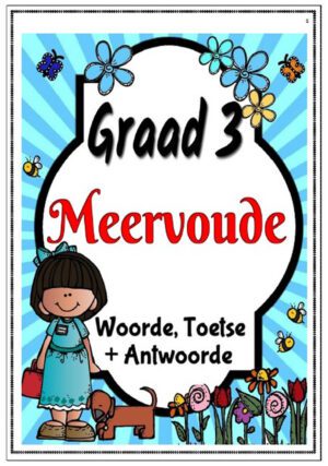 Graad 3  Meervoude Woorde, Oefening, Toets en Antwoorde