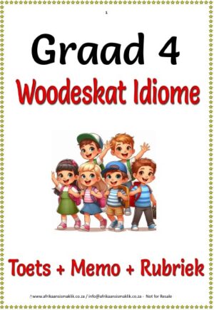 Graad 4 Idiome Lys + Betekenis 14 Blaaie