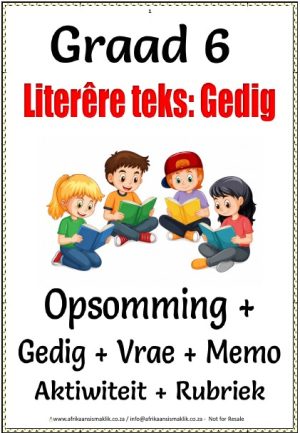 Graad 6 Gedig – Belangrike kenmerke van ‘n gedig