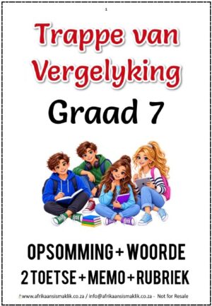Graad 7 Trappe van Vergelyking
