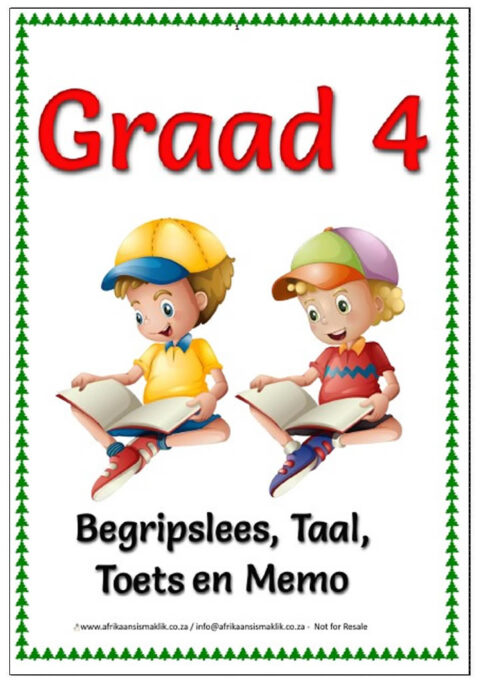 Graad 4 Begripslees – Paddavissies, Taal En Toets Met Memo Antwoorde ...