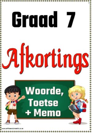 Graad 7 Afkortings, Woorde, Toets + Memo