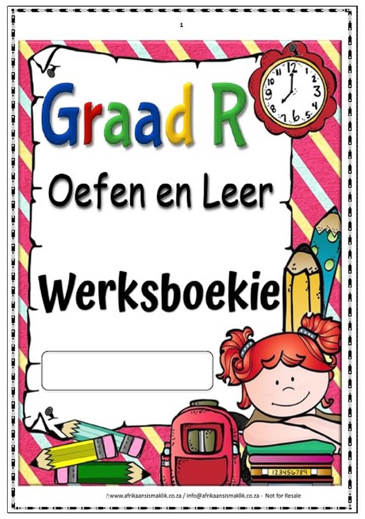 Graad R - Oefen en leer werksboekie