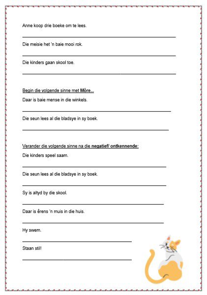 Graad 6 - Verlede Tyd Toekomende Tyd Negatief/Ontkenning - Image 3