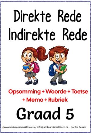Graad 5 Direkte Rede Indirekte Rede